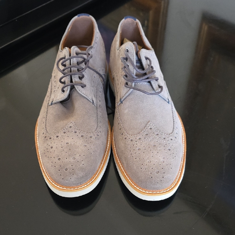 New Men's Classic Gray Brogue Shoes